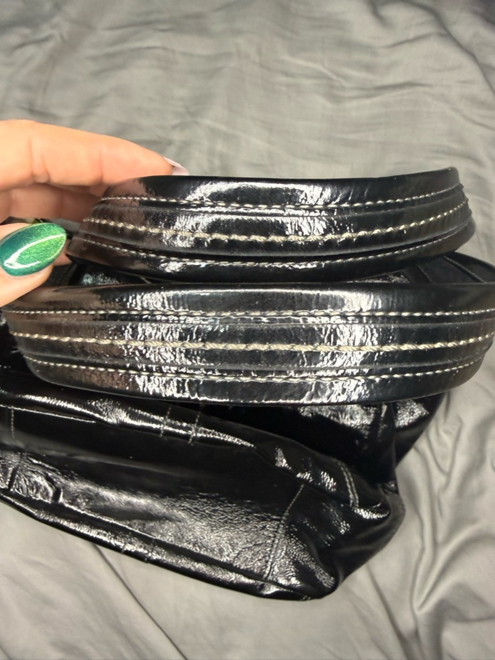 COACH Ergo Legacy Black Patent Leather  65th Anniversary Hobo Bag 11012 - Picture 13 of 16